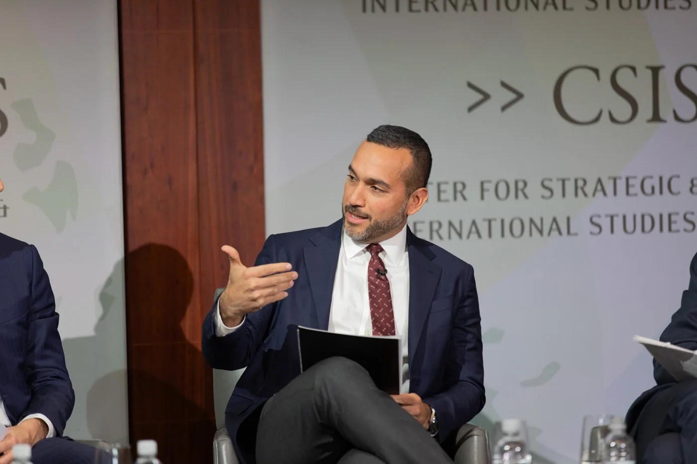 Carlos Ruiz Hernandez speaking at the CSIS infrastructure partnerships panel.