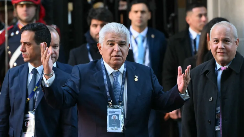 Panama President José Raúl Mulino at a regional summit