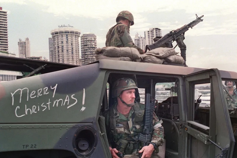 U.S. soldiers in Panama City in 1989